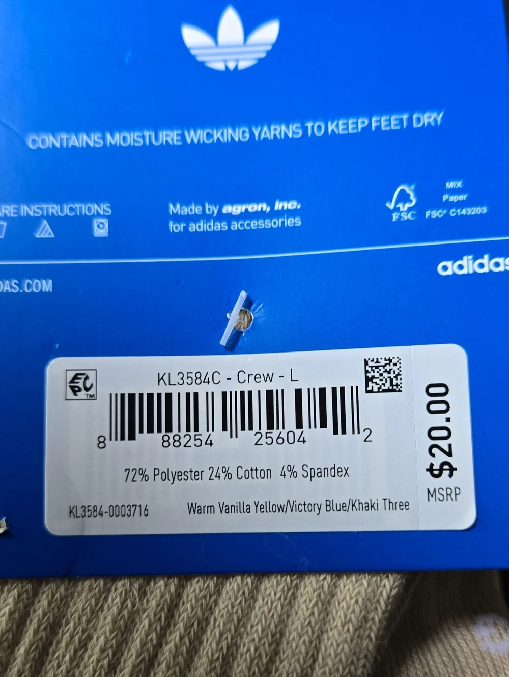 NWT Adidas Crew Socks